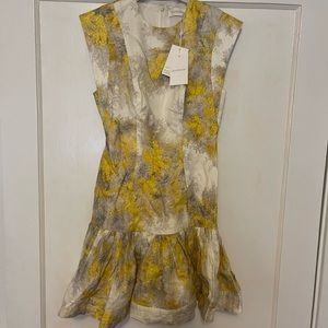 Zimmermann Botanical Flounce Yellow Dress Size 0 (US 4)
